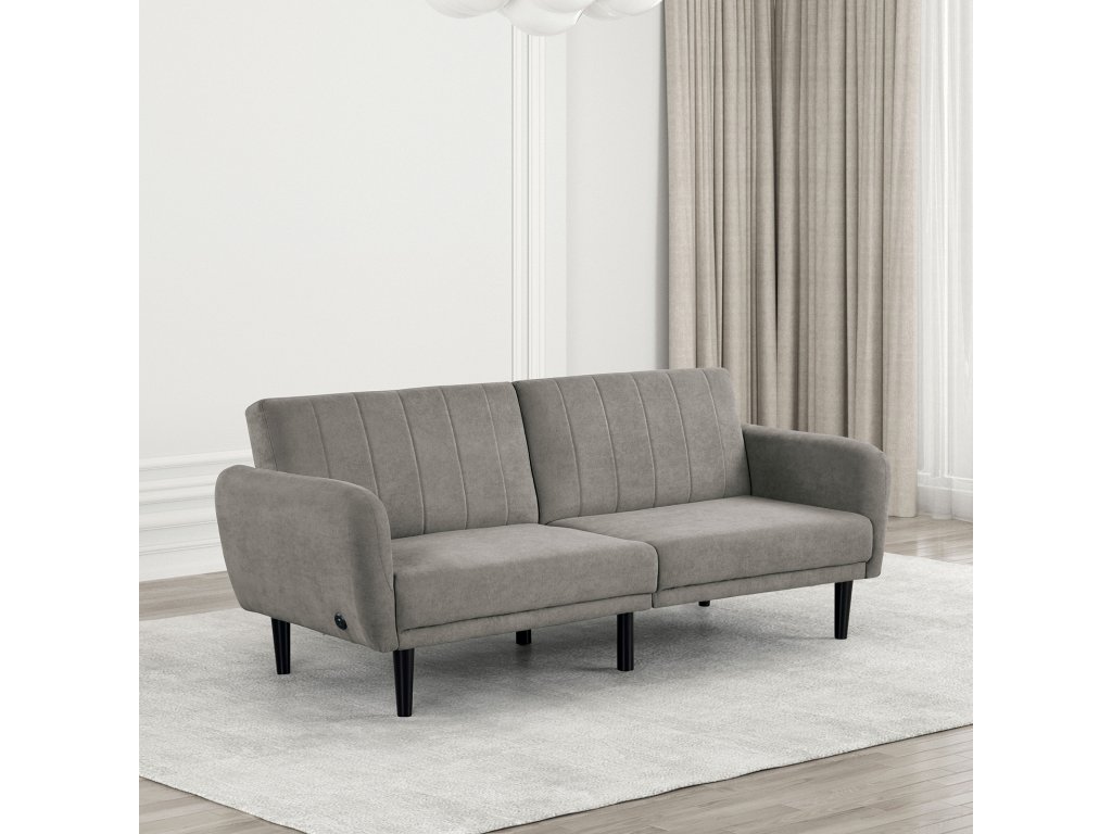 Futon Sofa, Gray - main image