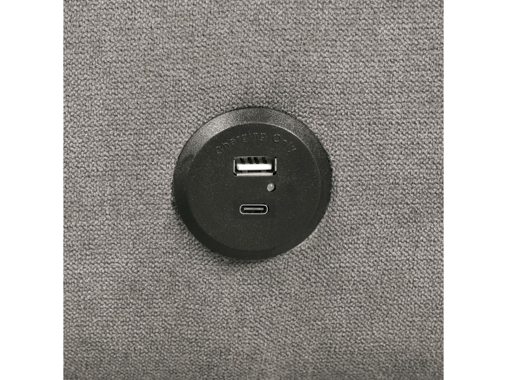 Futon Sofa, Gray - image 3