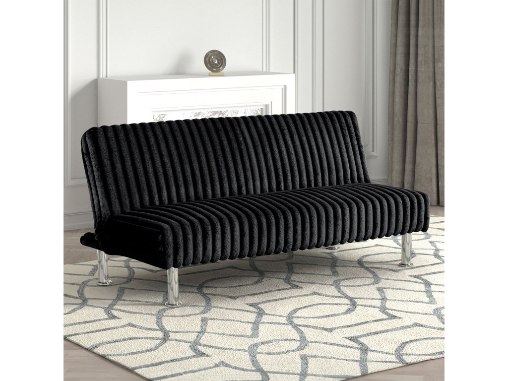Futon Sofa Bed, Black - main image