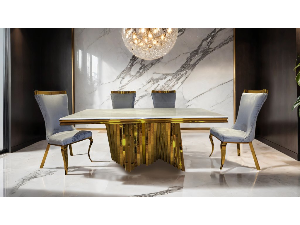 Dining Table, Gold - image 1