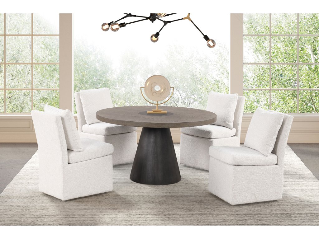 Round Table, Rustic Oak/Dark Walnut - main image