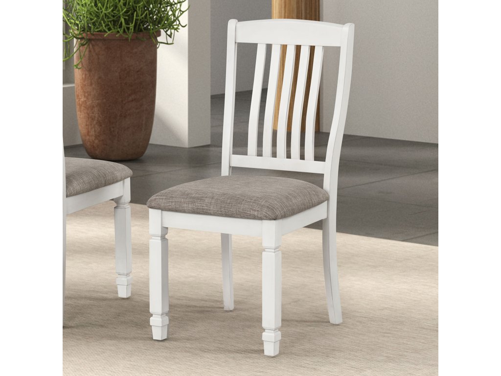Side Chair (2/CTN), Rustic White - main image
