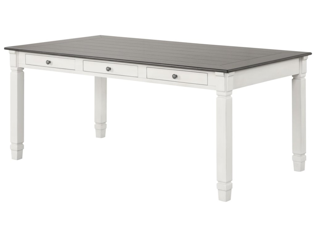Dining Table, Rustic White - image 3