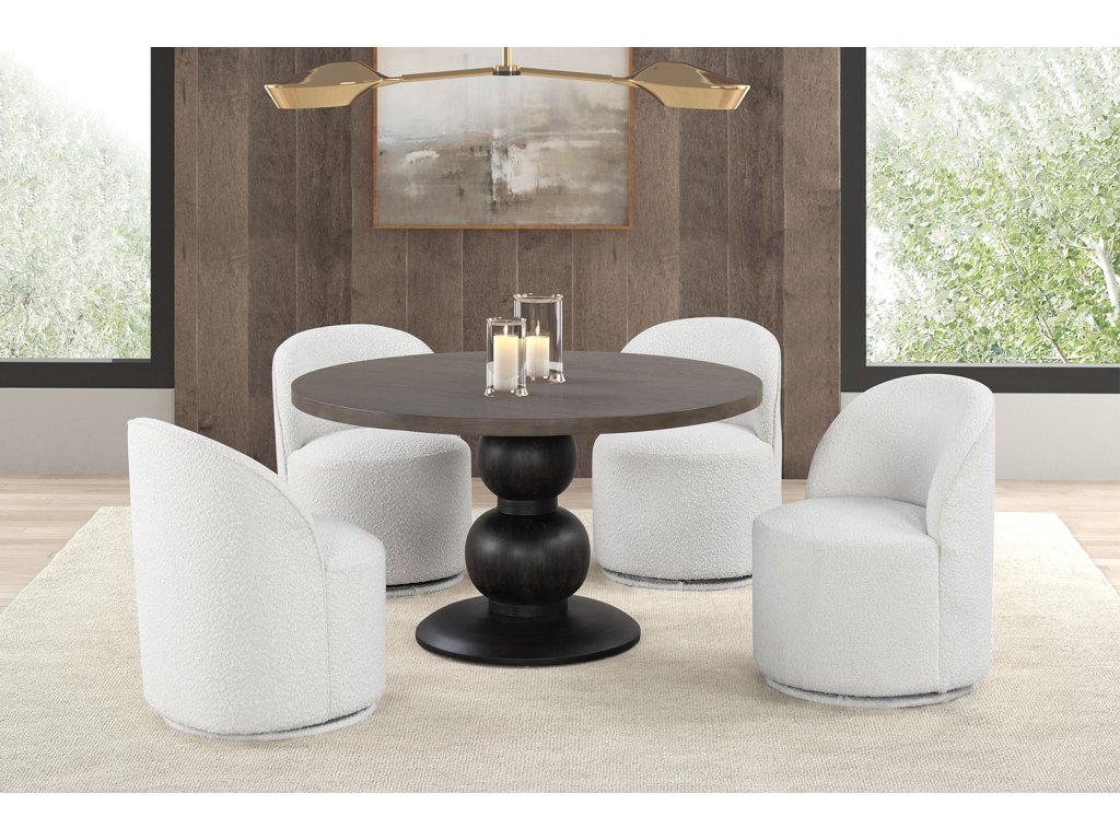 Round Dining Table, Espresso - main image