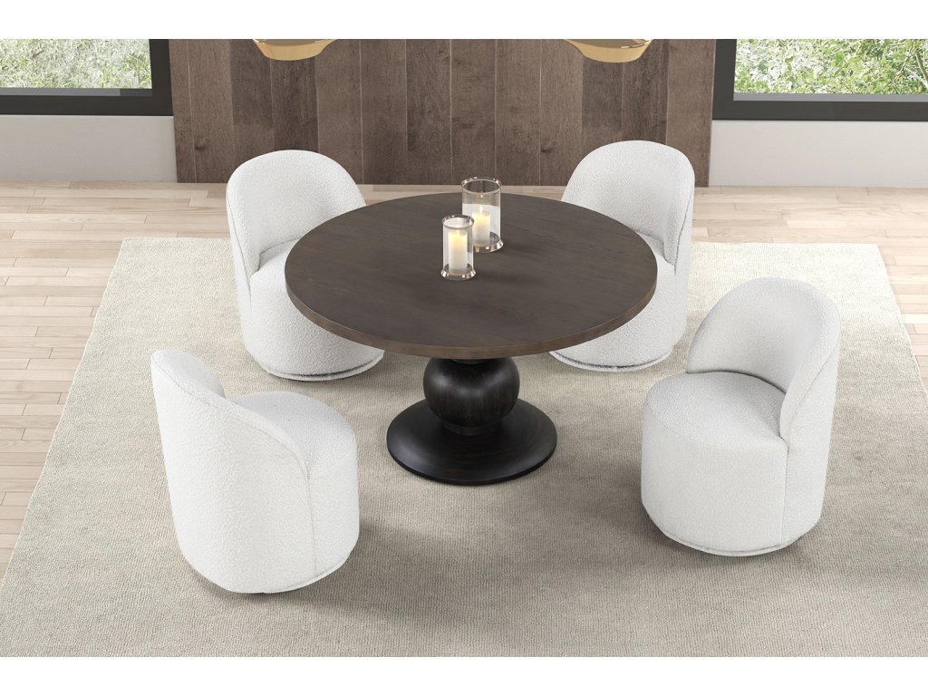 Round Dining Table, Espresso - image 1