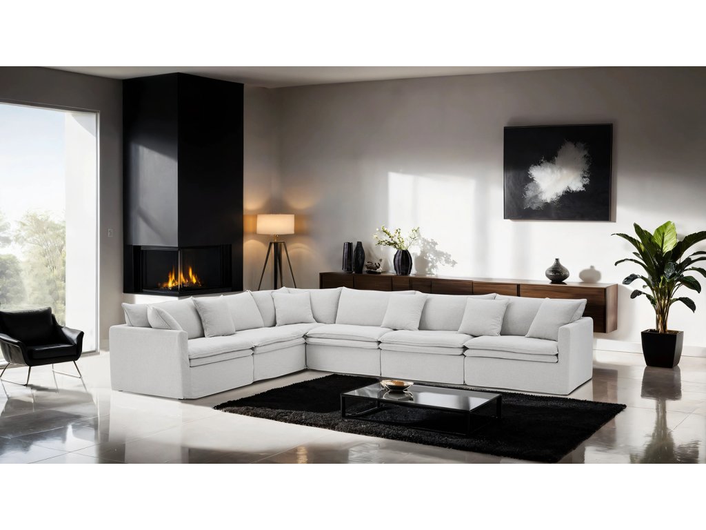 L-Sectional, Light Gray - main image