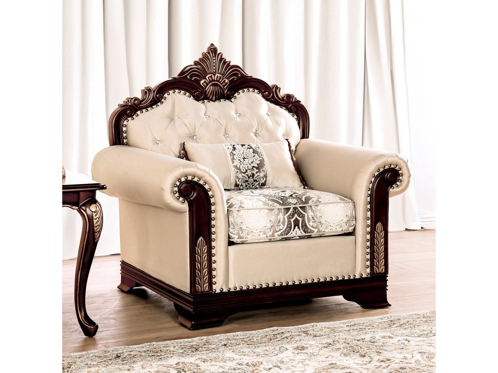Chair, Dark Cherry/Beige - main image