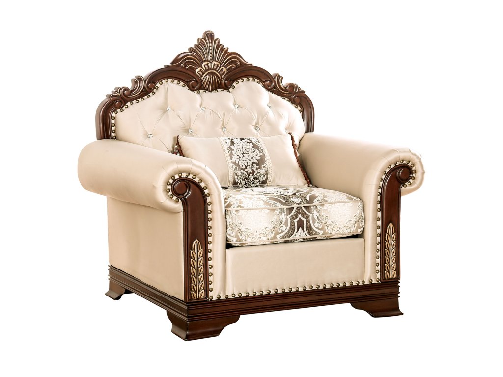 Chair, Dark Cherry/Beige - image 2