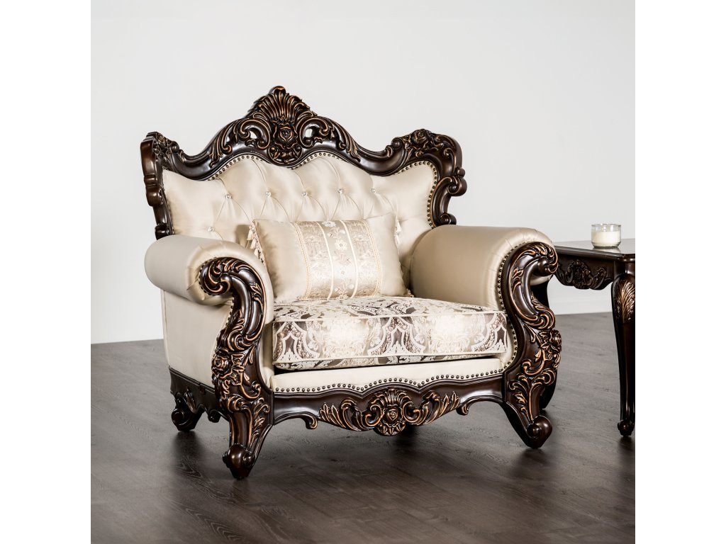 Chair, Dark Cherry/Beige - main image