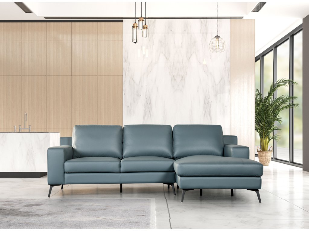 Sectional, Right Chaise, Blue - image 1