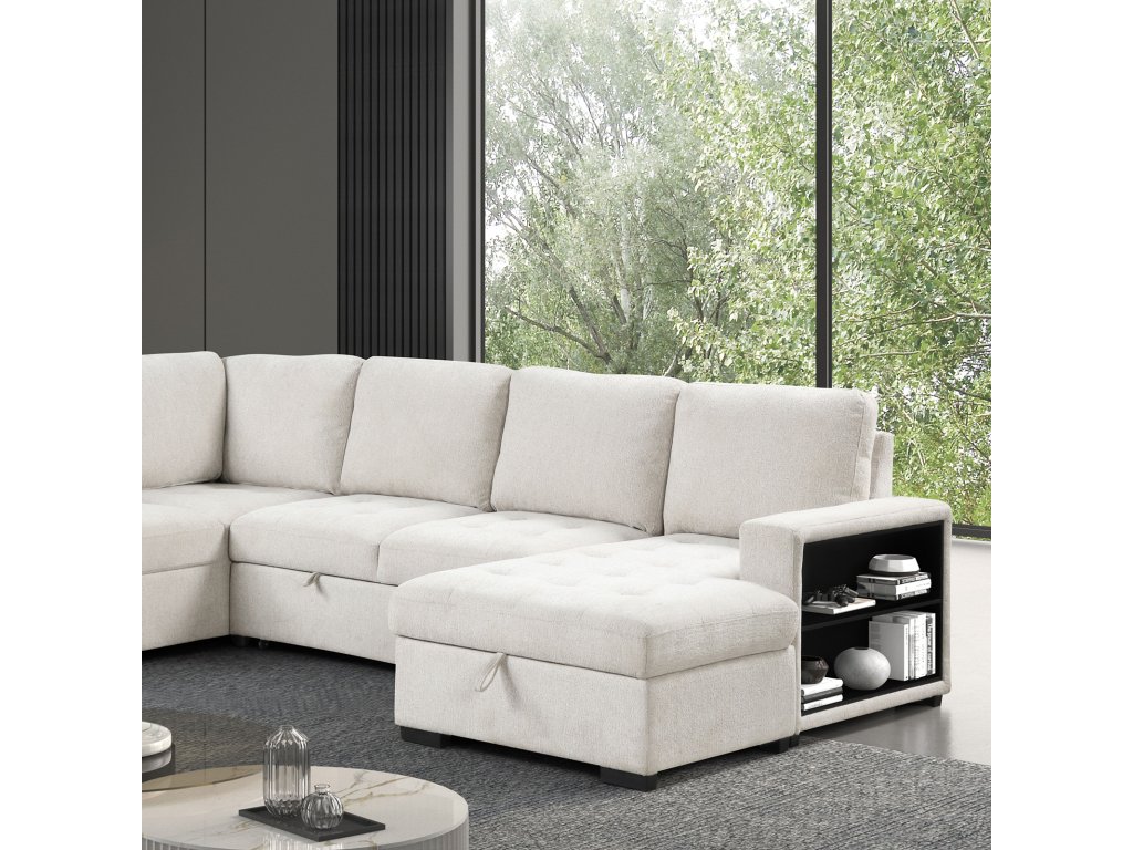 Sleeper Sofa Sectional, Dark Gray - image 1