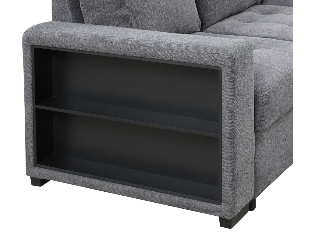 Sleeper Sofa Sectional, Dark Gray - image 5