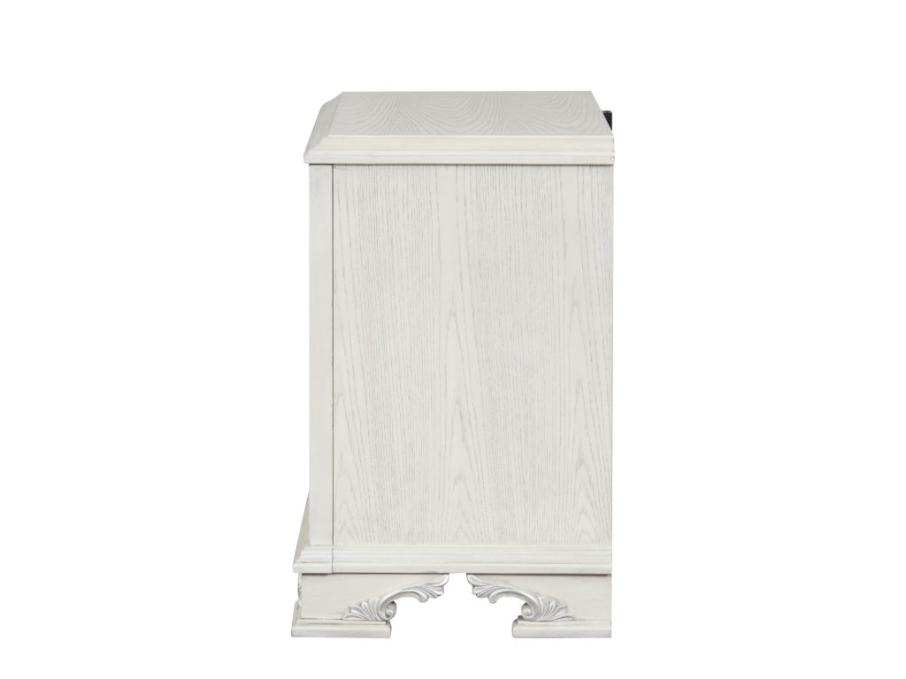Nightstand w/ USB, Creamy White - image 4
