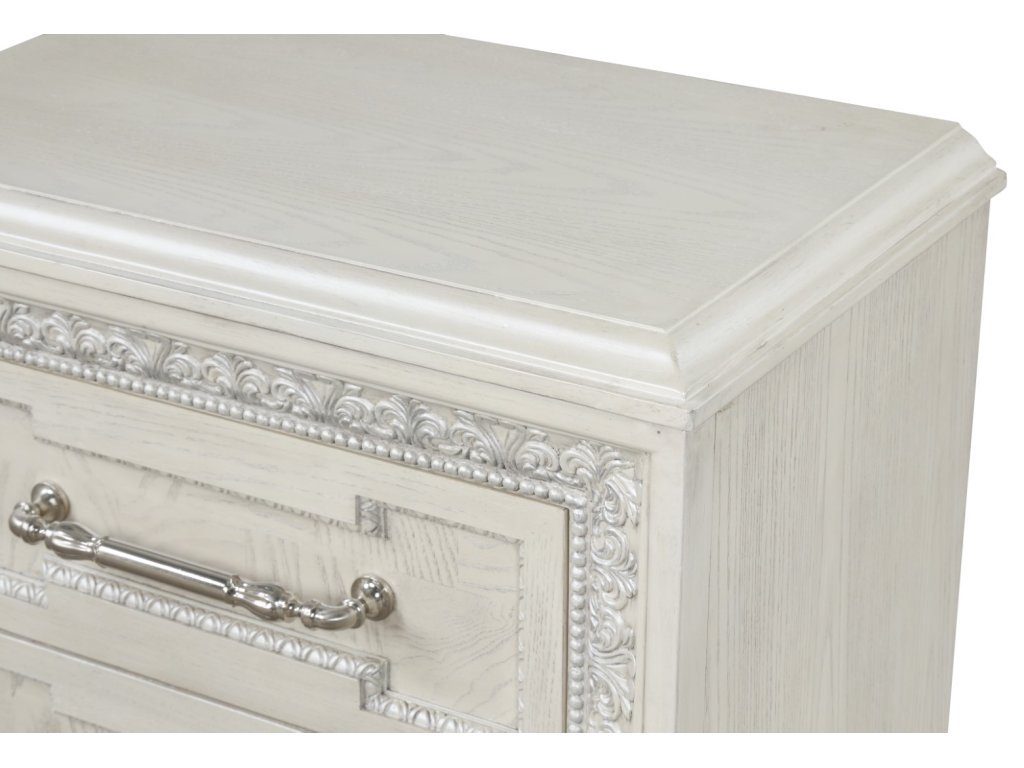 Nightstand w/ USB, Creamy White - image 6