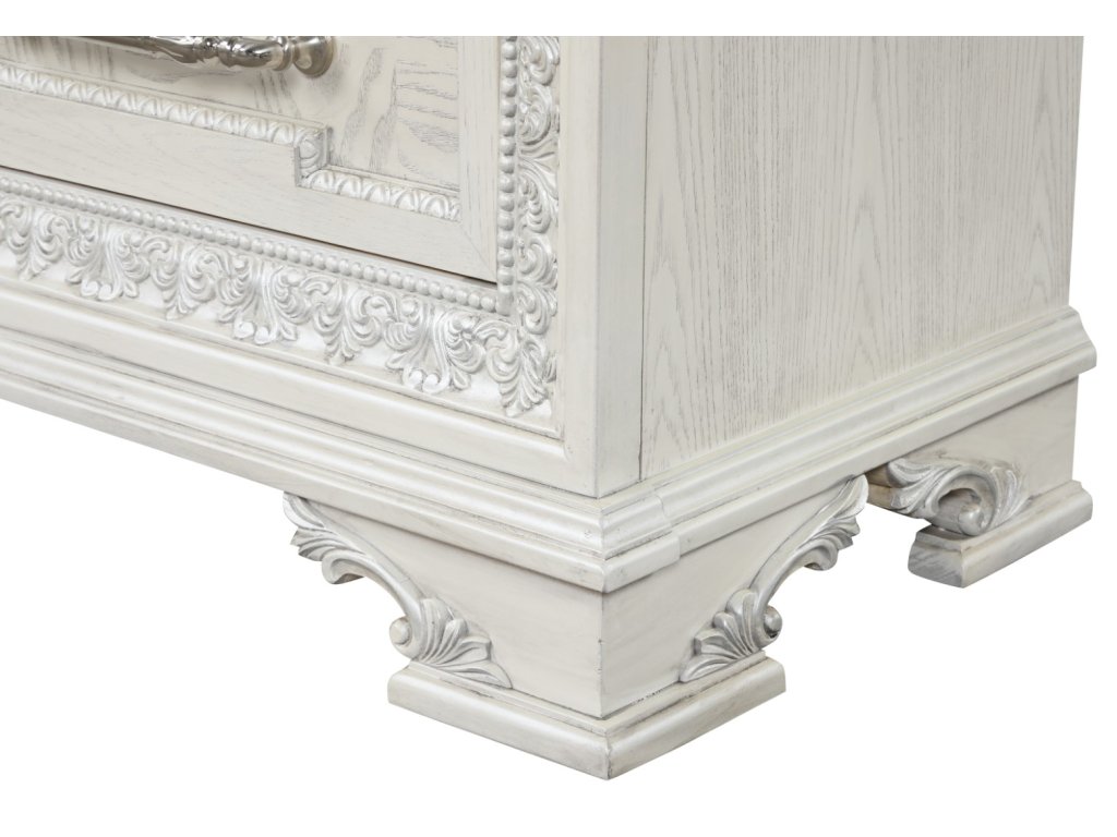 Nightstand w/ USB, Creamy White - image 7