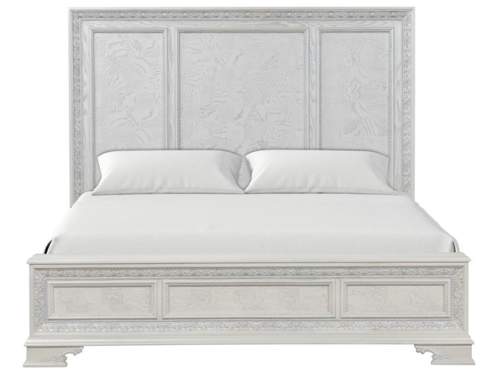 Queen Panel Bed, Creamy White - image 4