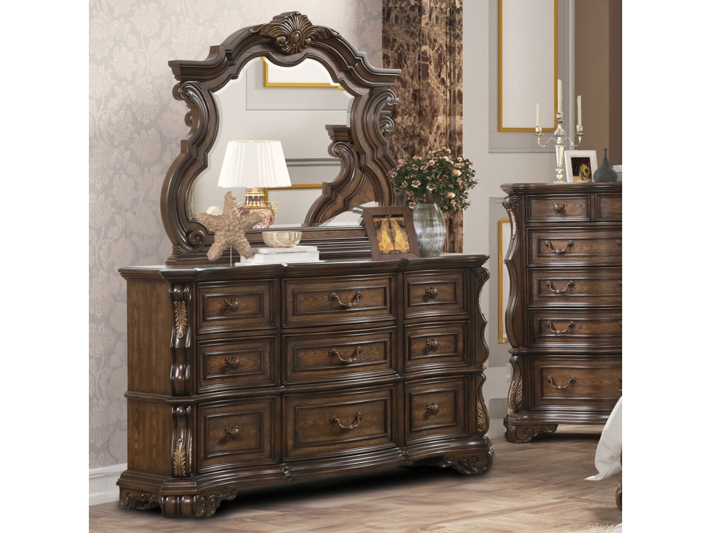 Dresser w/ Jewelry Tray, Dark Brown - main image