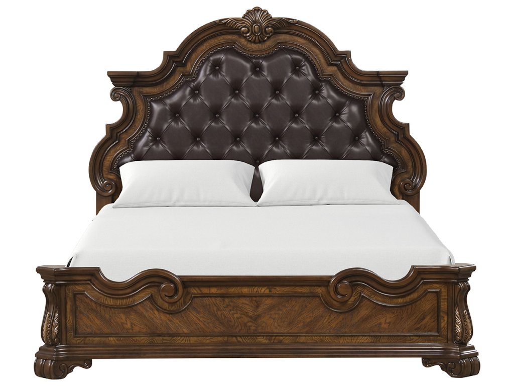 Queen Uph Bed, Dark Brown - image 3