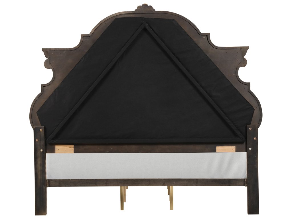 Queen Uph Bed, Dark Brown - image 4