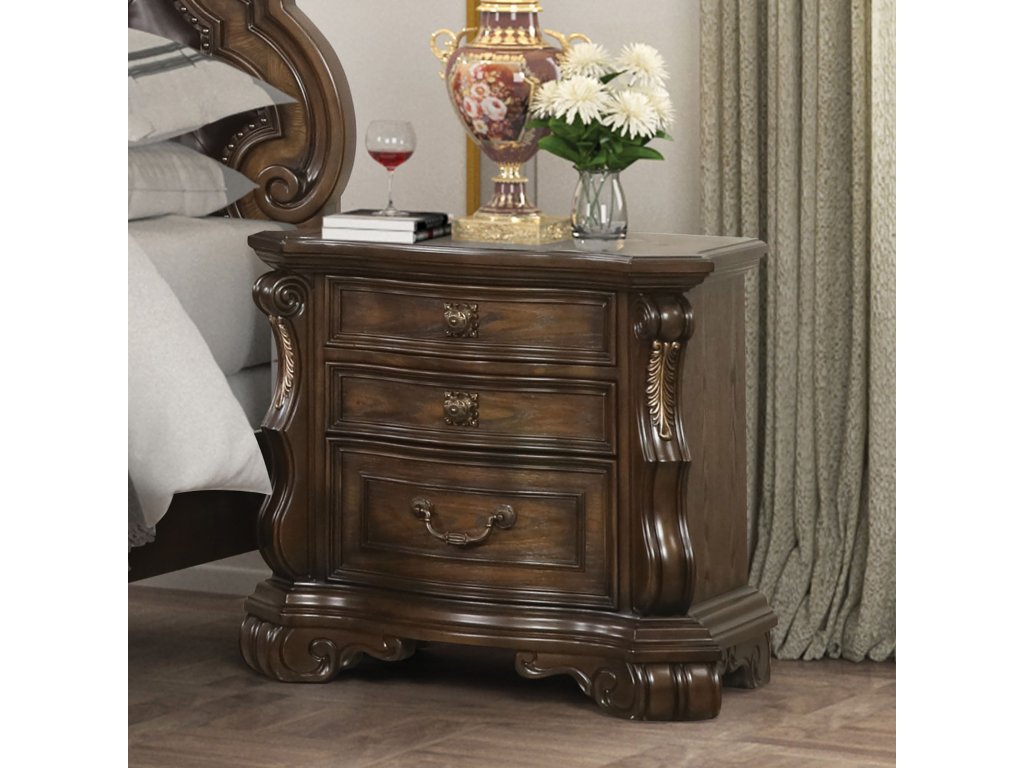 Nightstand W/ USB A-C, Dark Brown - main image