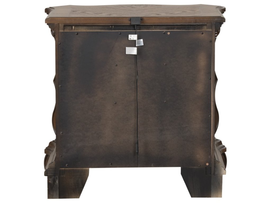 Nightstand W/ USB A-C, Dark Brown - image 5