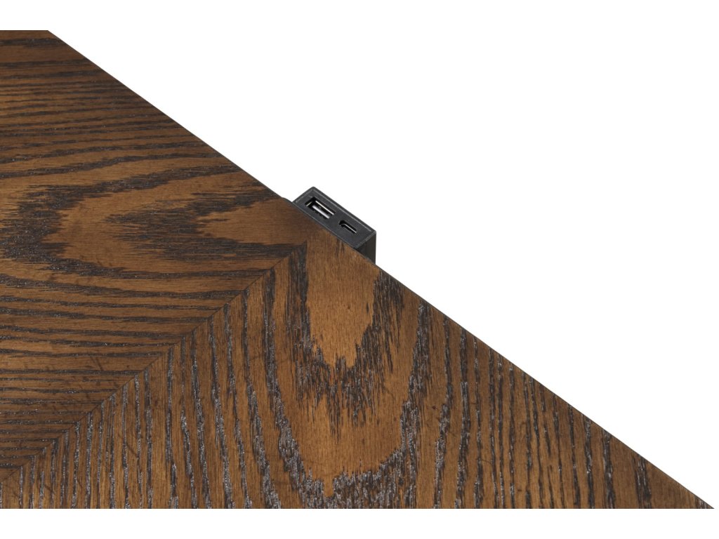 Nightstand W/ USB A-C, Dark Brown - image 6