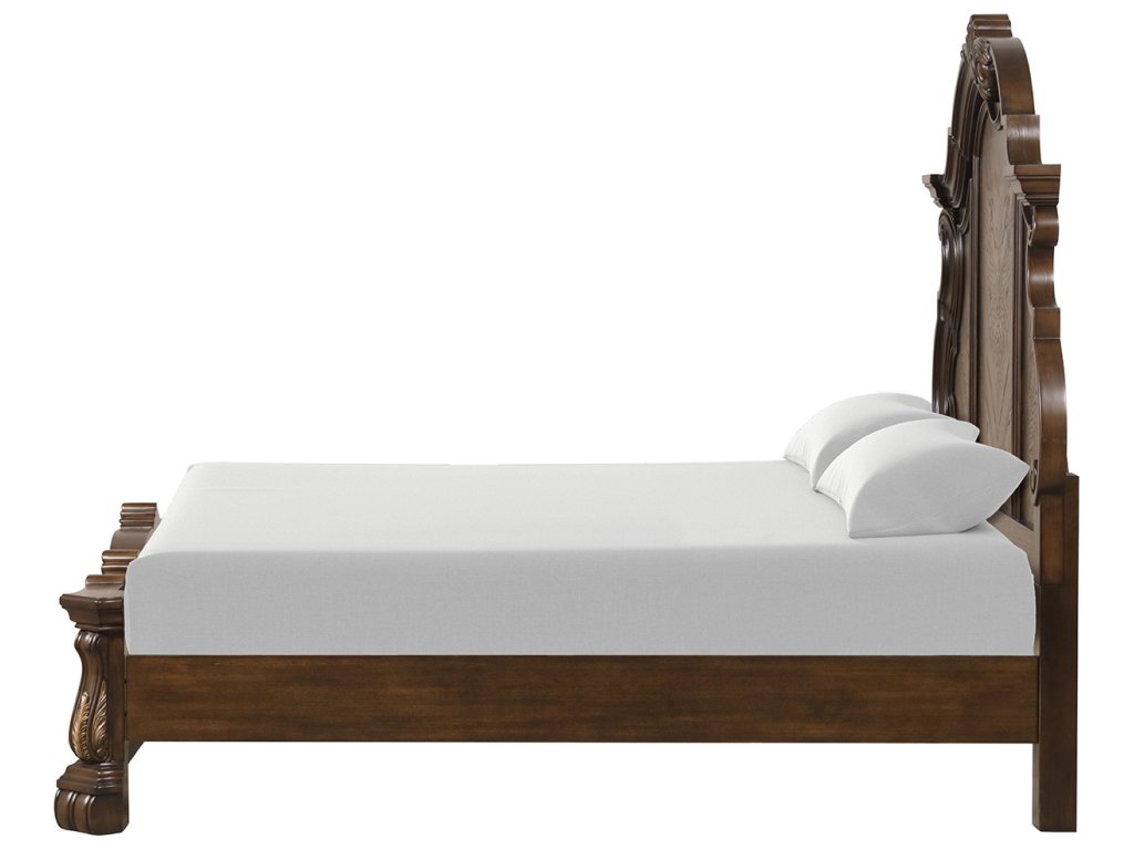 E.King Panel Bed, Dark Brown - image 2