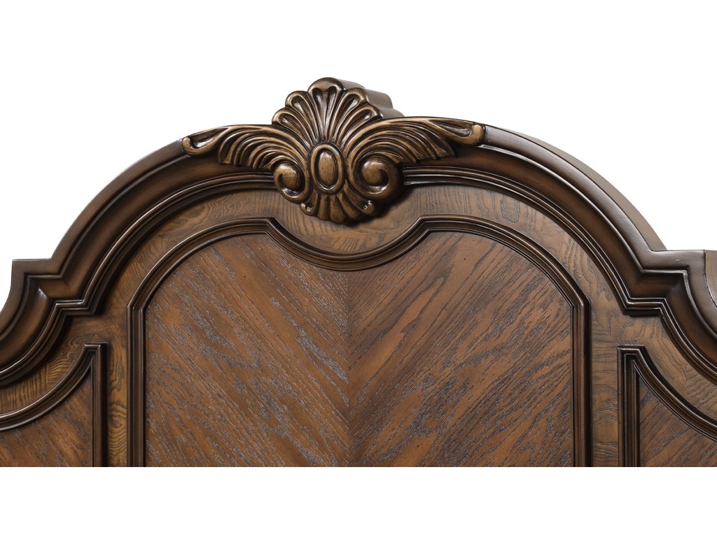 E.King Panel Bed, Dark Brown - image 5
