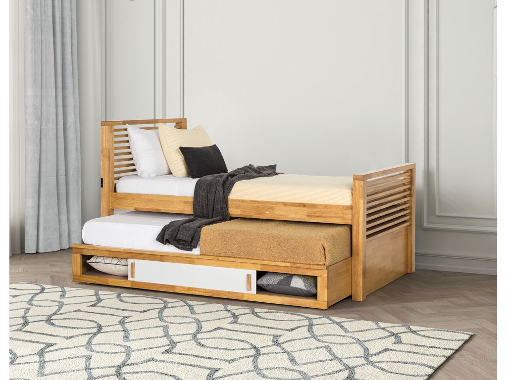 Full Captain Bed, Light Oak - main image