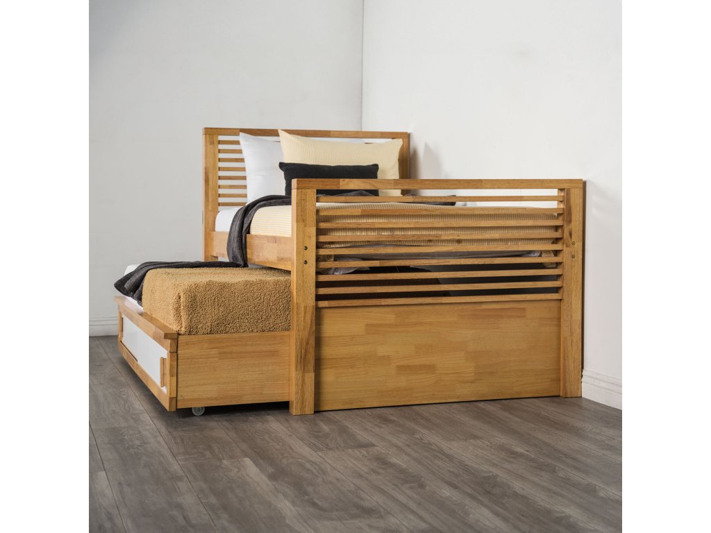 Full Captain Bed, Light Oak - image 3