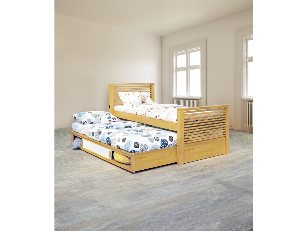 Full Captain Bed, Light Oak - image 4
