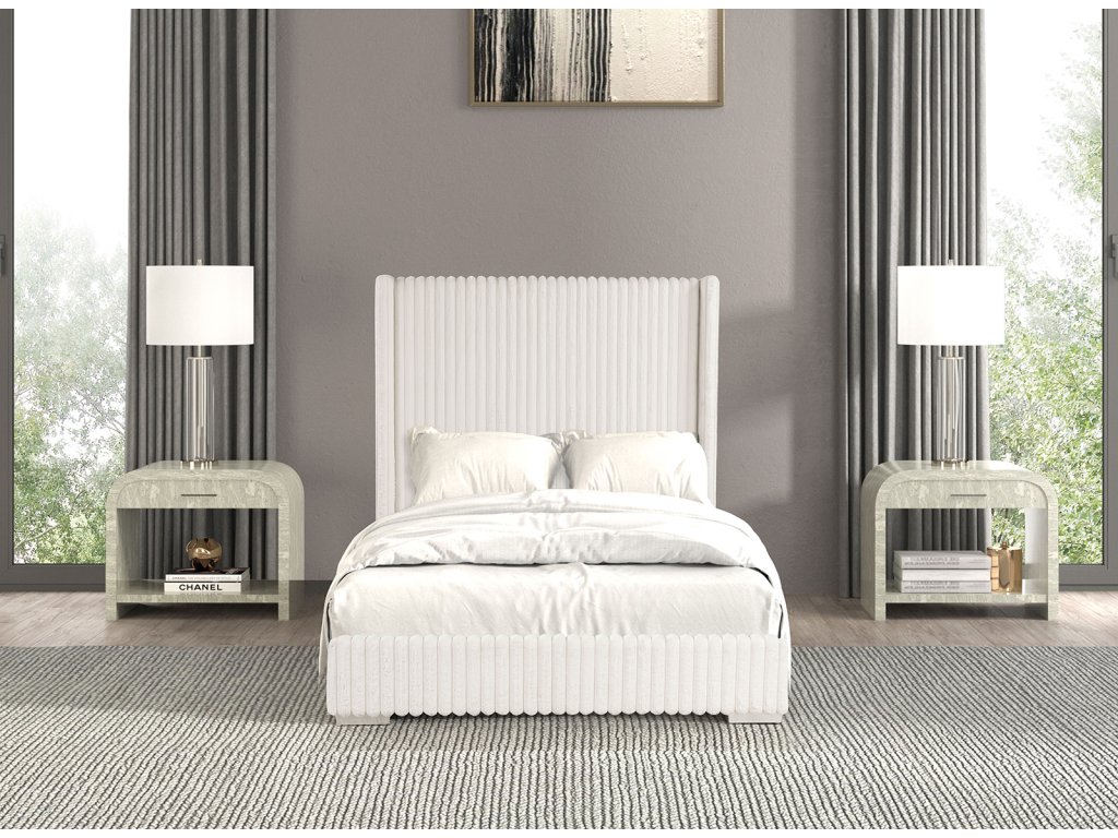 E.King Bed, White - image 1