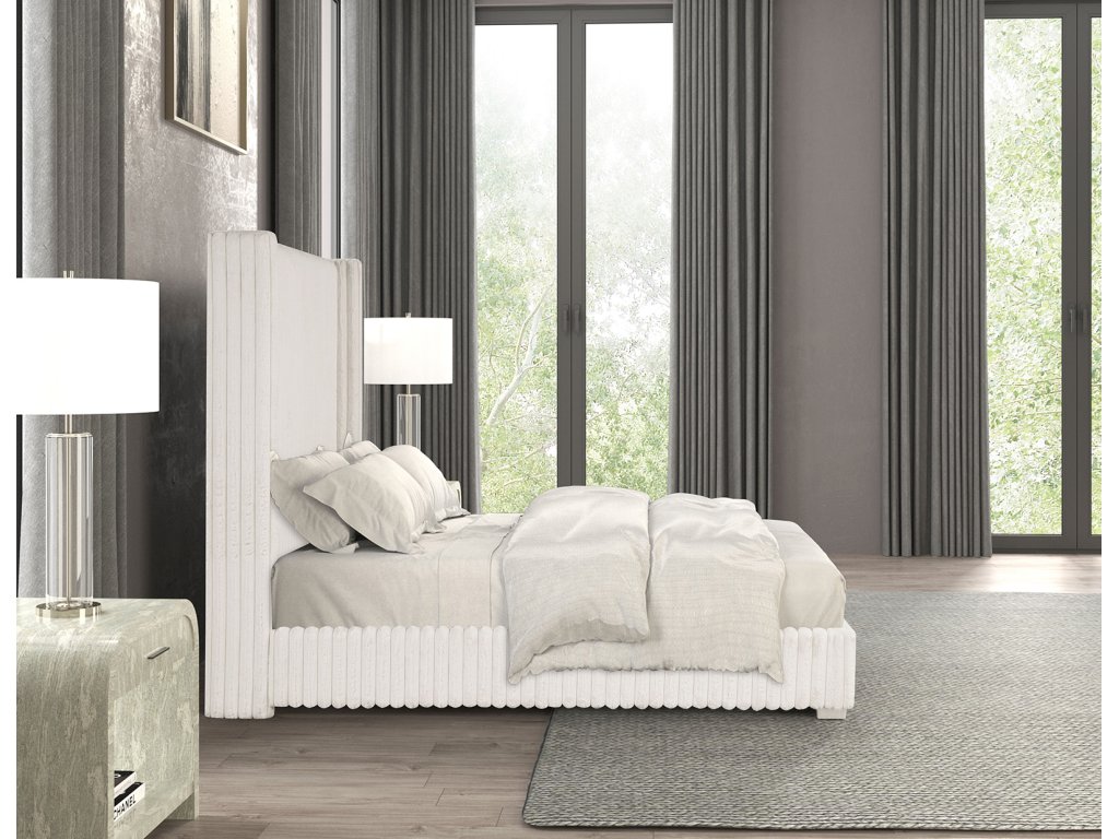 E.King Bed, White - image 2