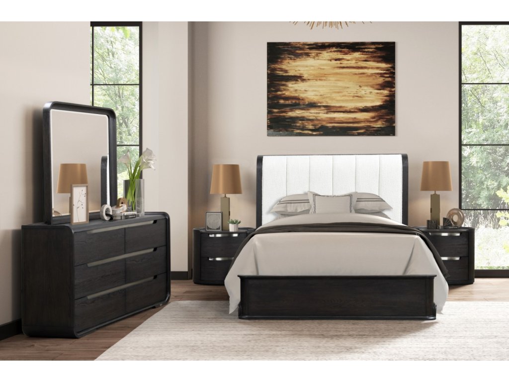 E.King Bed, Black - image 1