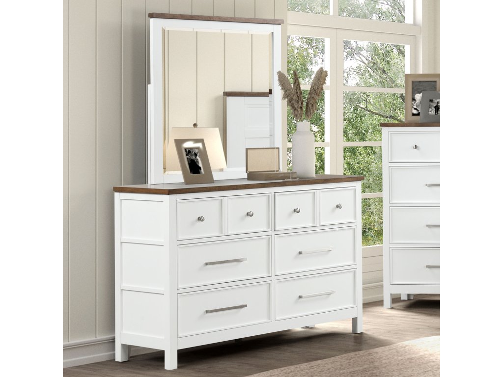 Dresser, White/Dark Brown - main image