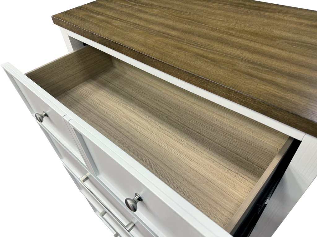 Nightstand, White/Dark Brown - image 4