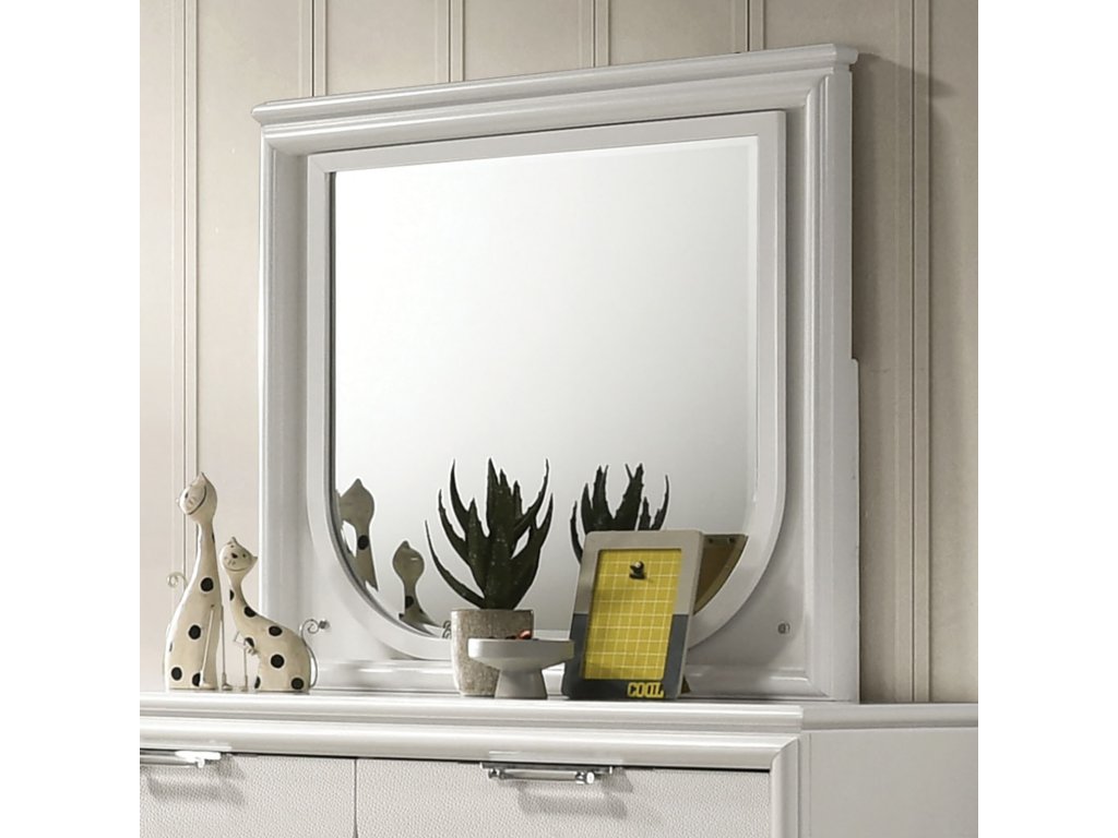 Mirror w/ LED, Pearl White - main image