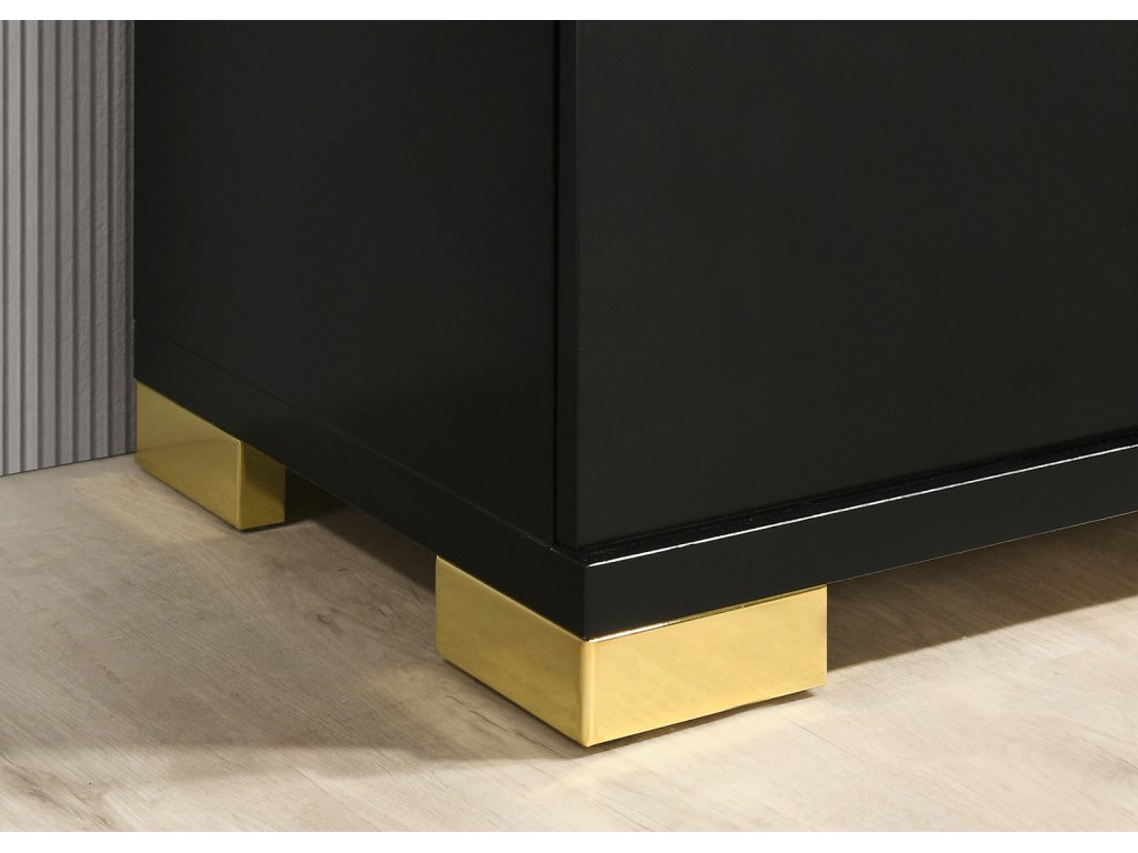 Queen Bed, Black/Gold - image 6