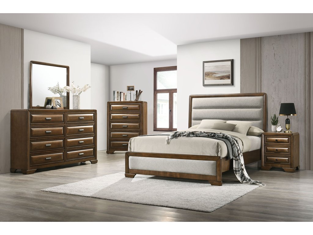 Nightstand, Brown/Light Gray - image 1