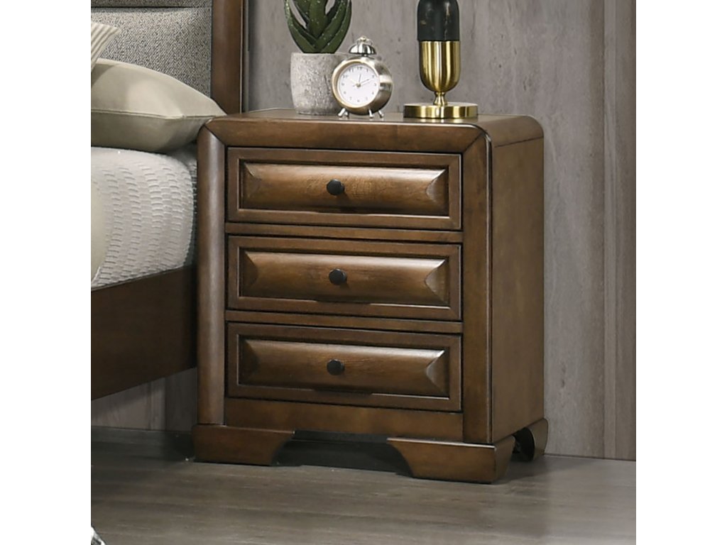 Nightstand, Brown/Light Gray - main image