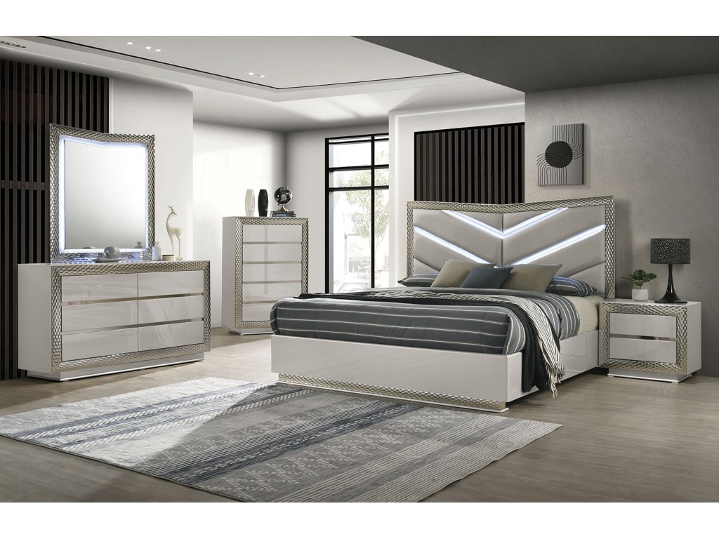 King Upholstered Bed, Gray - image 1