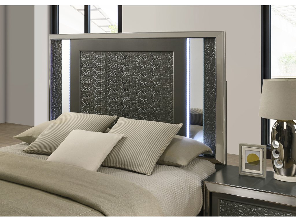 Queen Bed, Dark Gray - image 2