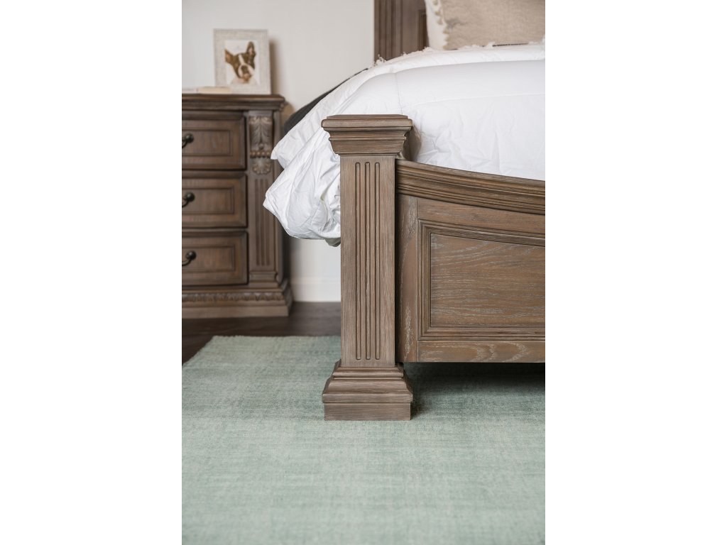 E.King Bed, Antique Oak - image 3