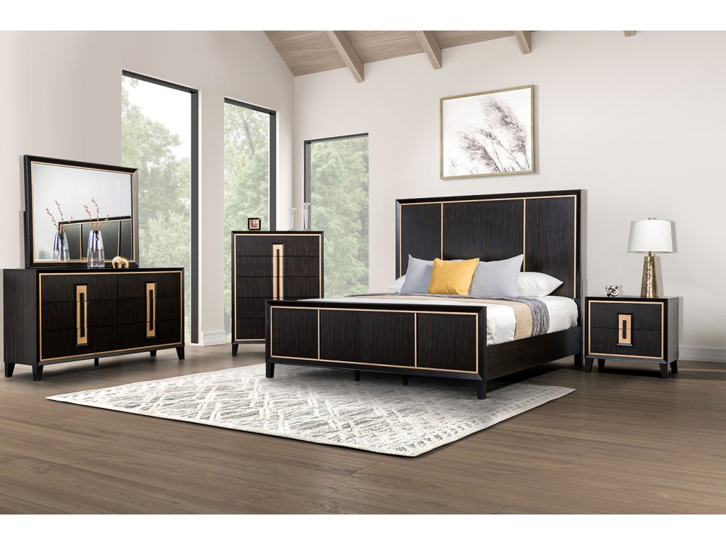 E.King Bed, Espresso - main image