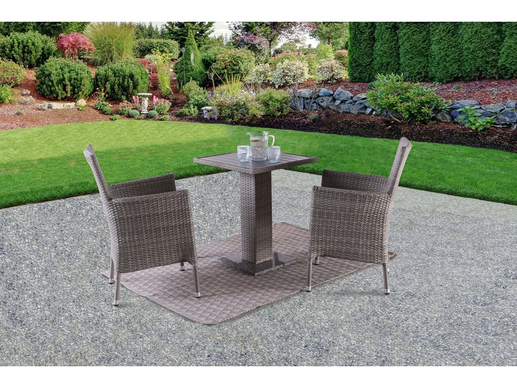 3 Pc. Patio Dining Set, Gray - main image