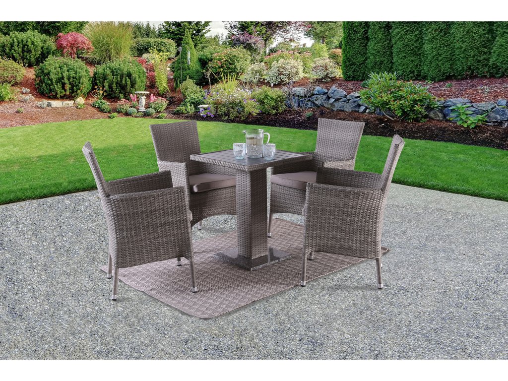 5 Pc. Patio Dining Set, Gray - main image