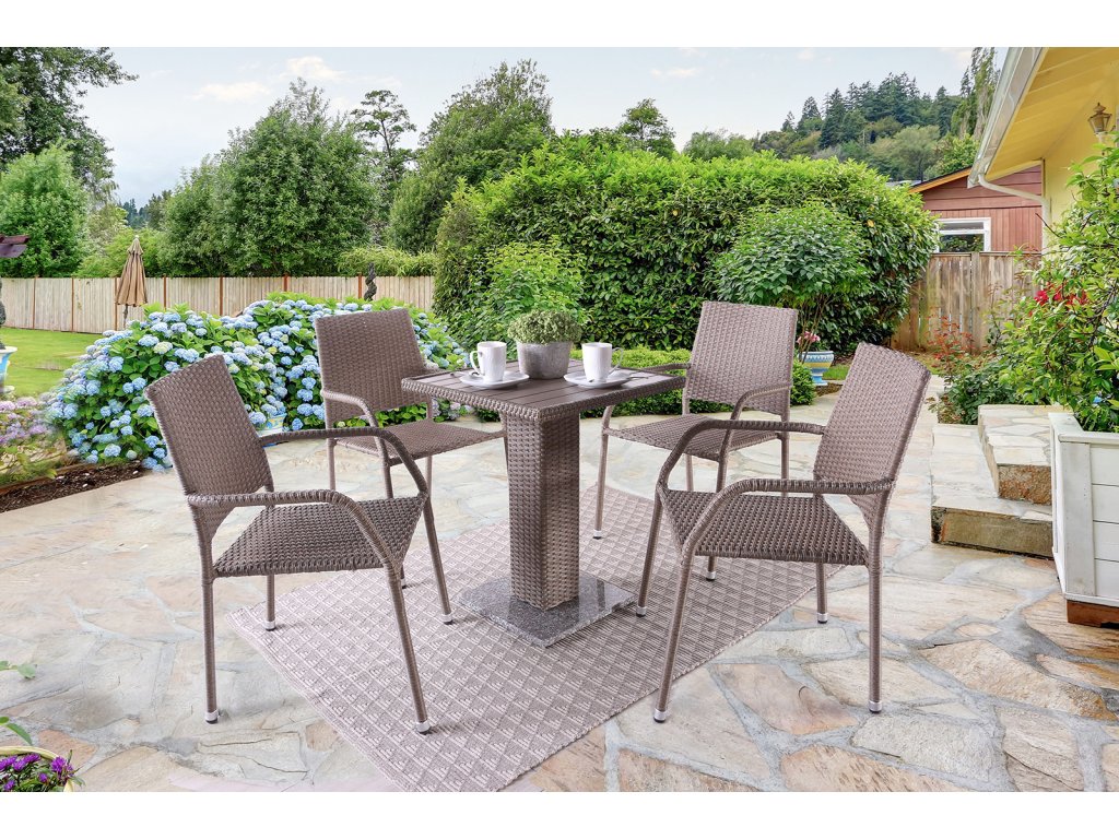 5 Pc. Patio Dining Set, Natural - main image