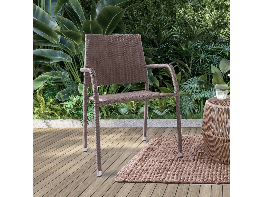 5 Pc. Patio Dining Set, Natural - image 1