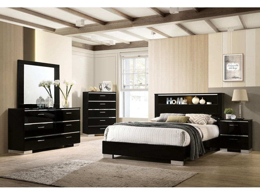 Nightstand w/ USB, Black - image 1
