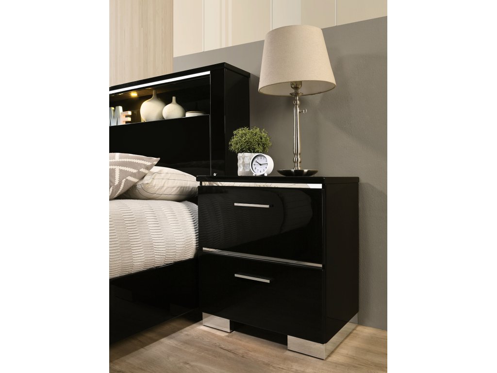 Nightstand w/ USB, Black - image 2